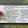 3/4" (19mm) Vintage Olive Drab Cotton Webbing, Mfg 1962, MIL-W-530, Type 2 Class 4, Per Yard - Image 8
