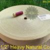 1-1/2" (38mm) Vintage Heavy Natural Cotton Webbing, Mfg 1992, MIL-W-43638, Type 2, Per Roll - Image 5